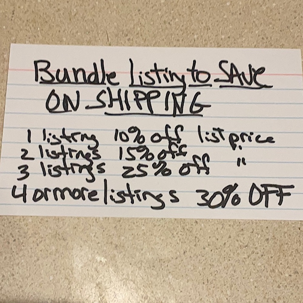 Handwritten Bundle Listing Card - Picture 2 of 3